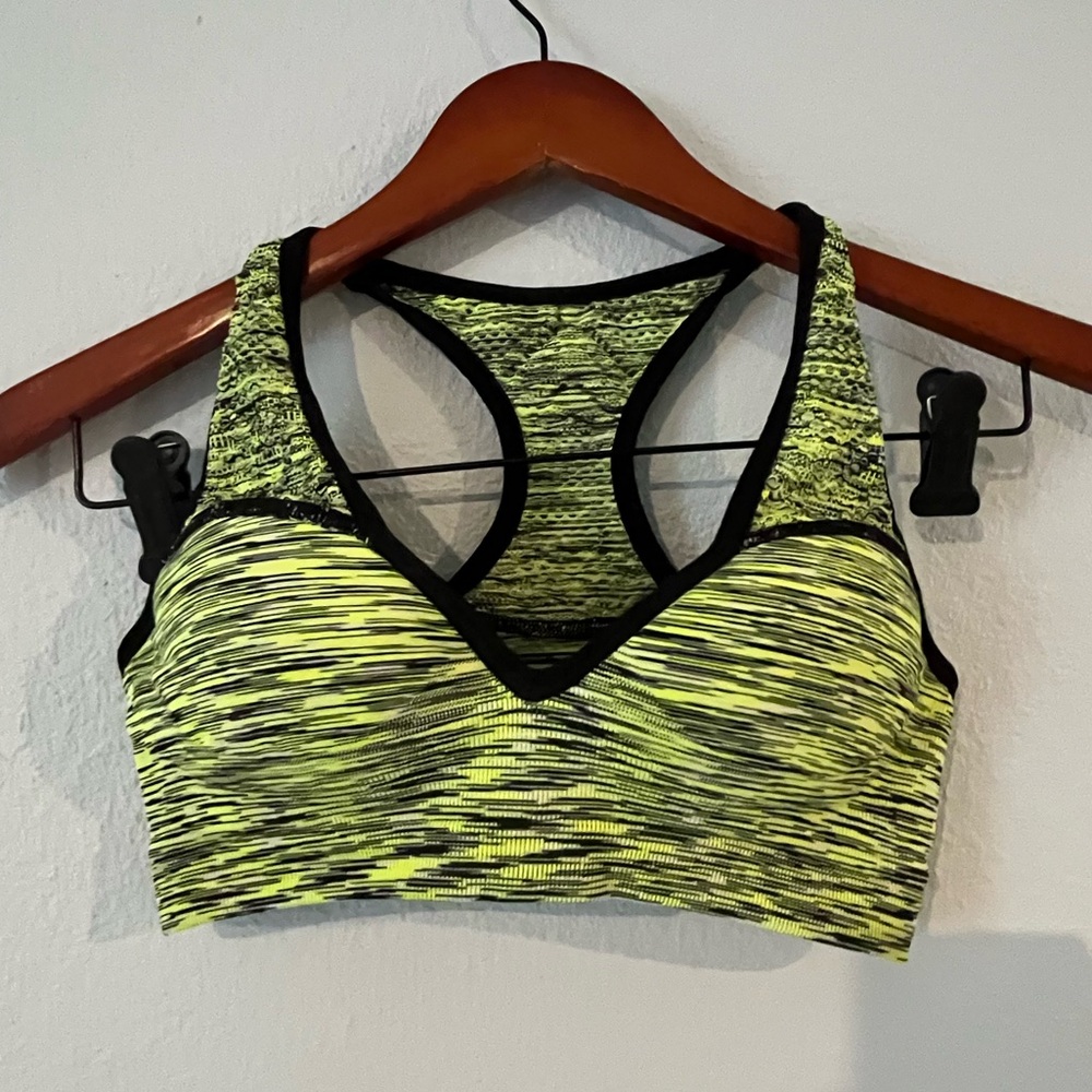 Victoria Secret‎ Vibrant Yellow and Black Sports Bra